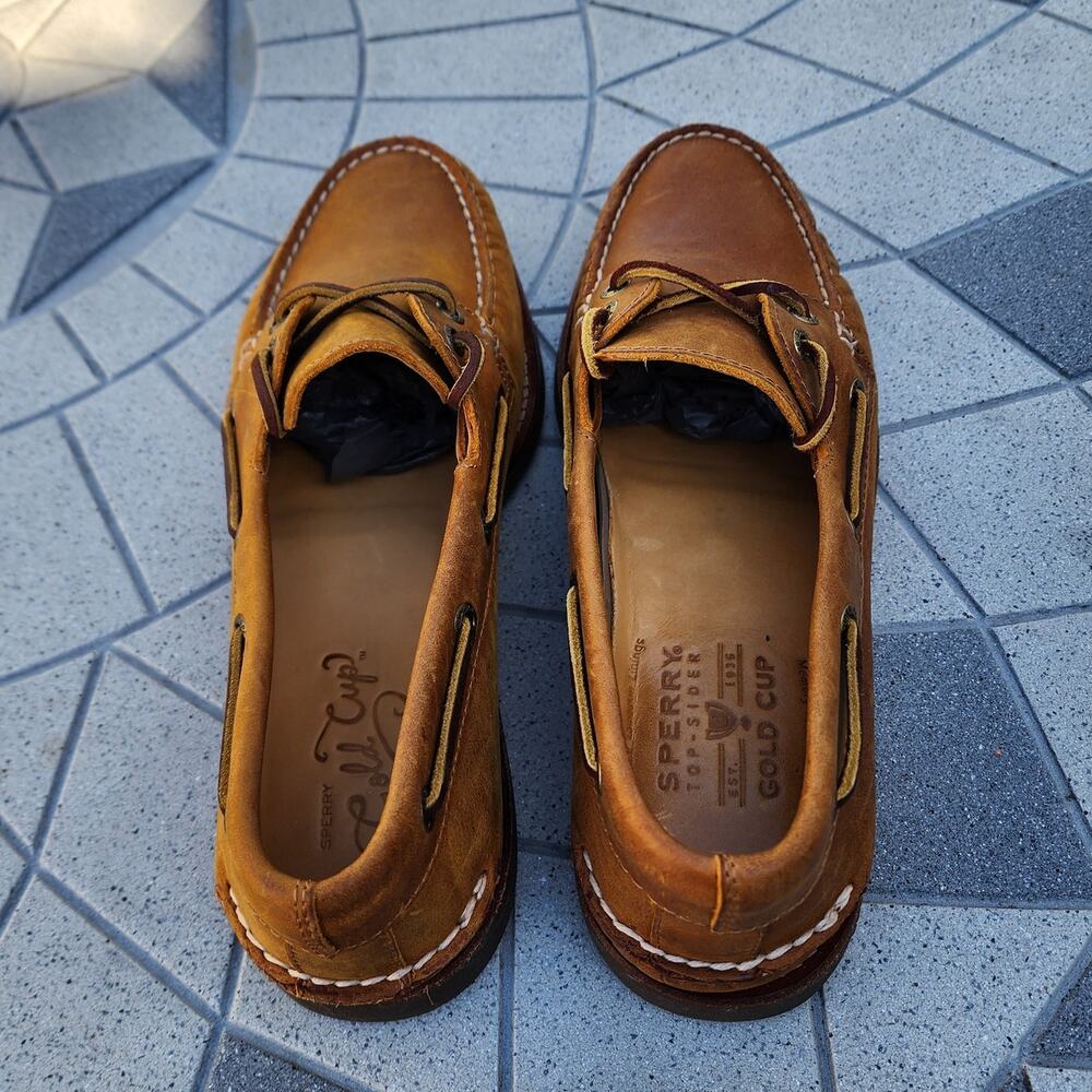 Sperry Top Sider Gold Cup Leather Moccasin Boat Shoes - Picture 7 of 14